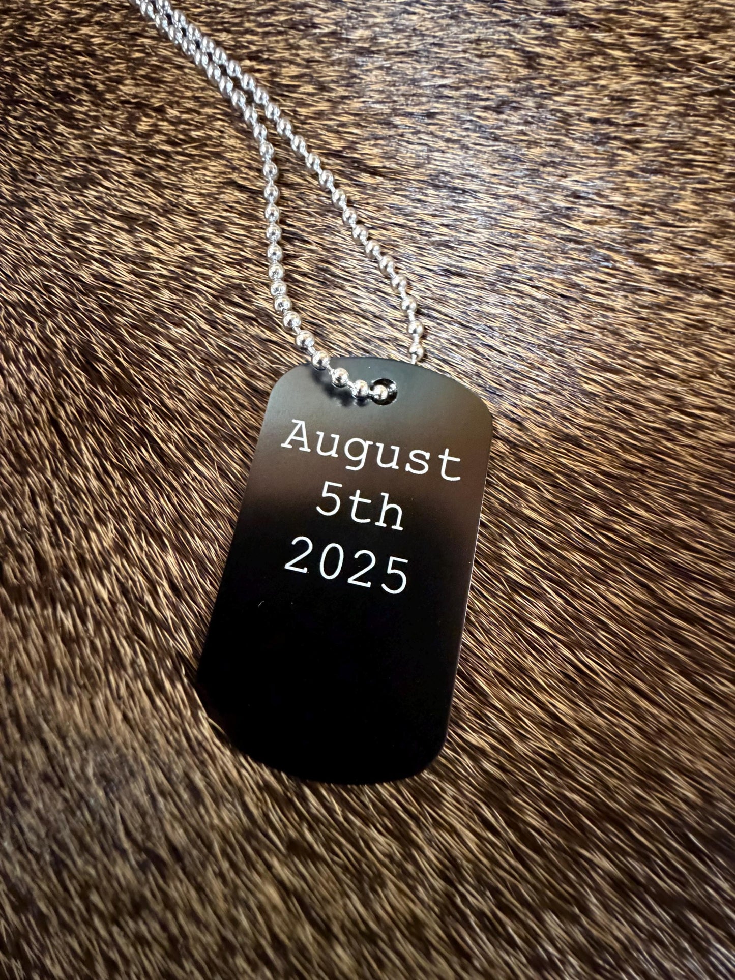 Custom Fingerprint Dog Tag Necklace – Personalized Valentine’s Day Keepsake