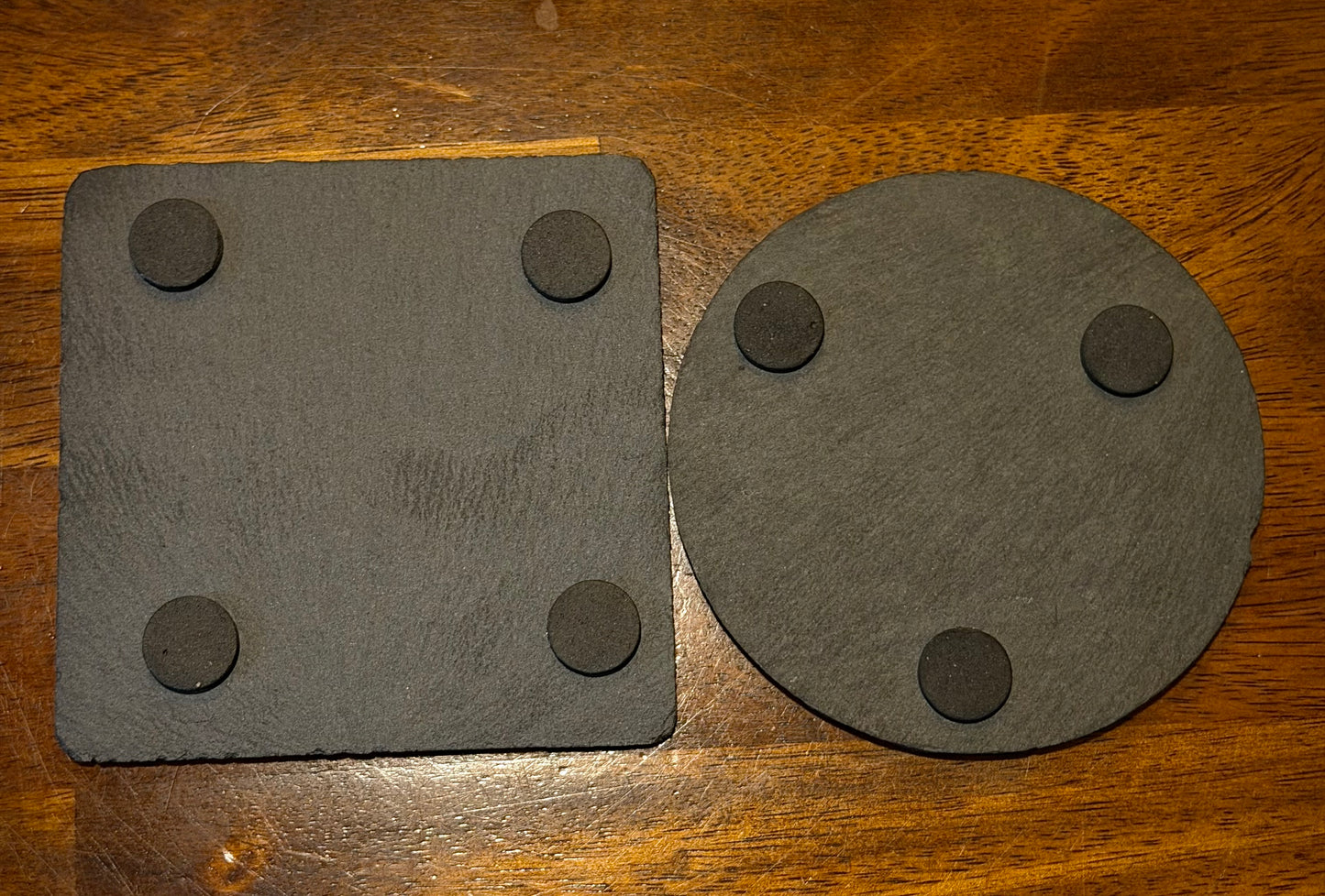Custom Laser Engraved Slate Coaster – 4x4 Square or Round