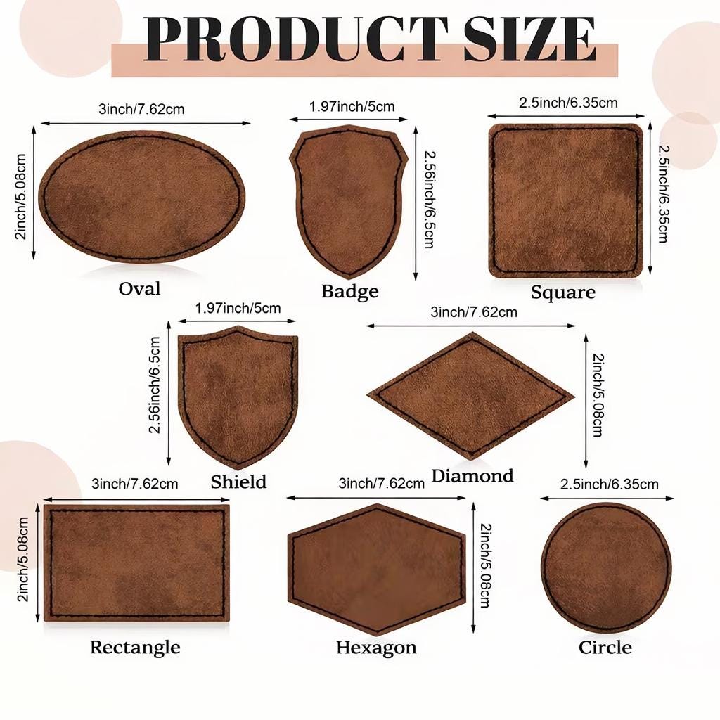 Custom Iron-On Leatherette Patch for Hats, Bags & Jackets – Laser Engraved