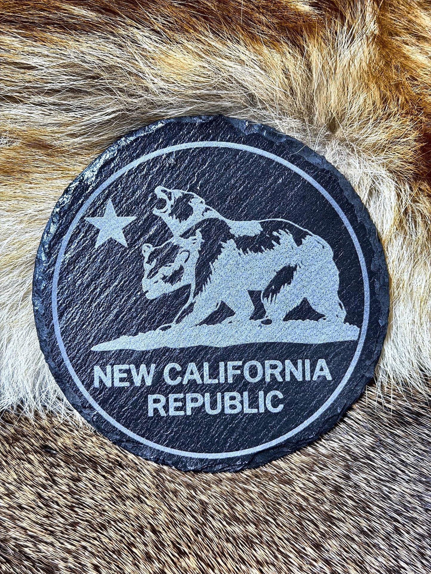 Laser-Engraved Slate Coaster | Wasteland Faction & Vintage Soda Designs | Choose Your Design