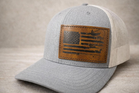 Custom Iron-On Leatherette Patch for Hats, Bags & Jackets – Laser Engraved