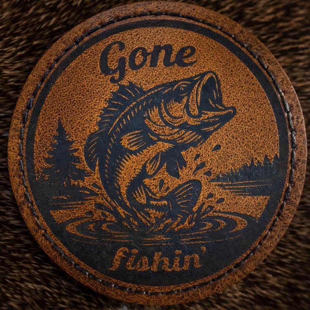 Custom Iron-On Leatherette Patch for Hats, Bags & Jackets – Laser Engraved